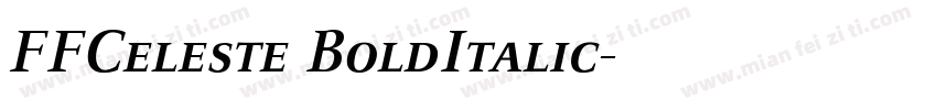 FFCeleste BoldItalic字体转换